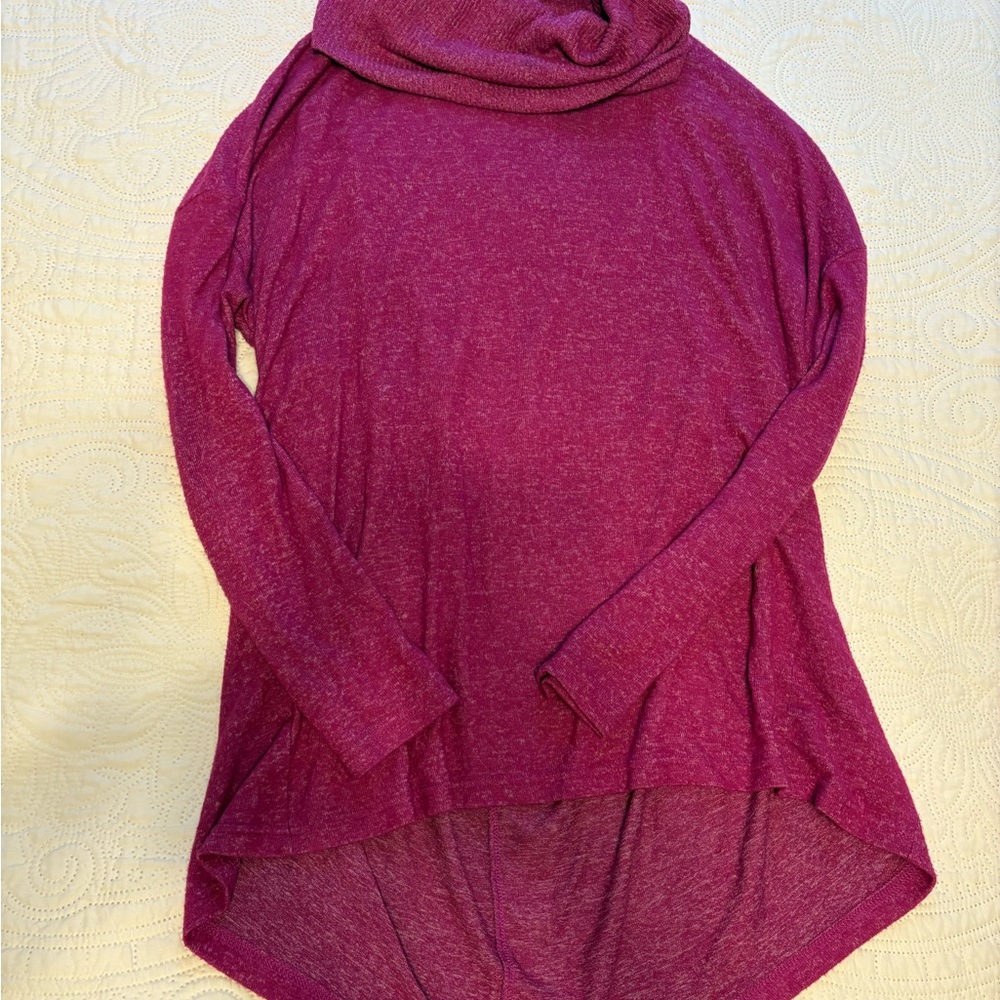 Z Supply Pink Cowl Neck Sweater